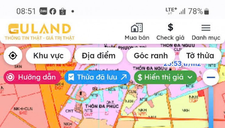 Bán lô đất mặt tiền 6,1m gần vành đai 4, View hồ đường rộng hơn 4m giá đầu tư